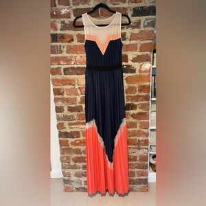 BCBGMaxAzria Colorblock Maxi Dress
